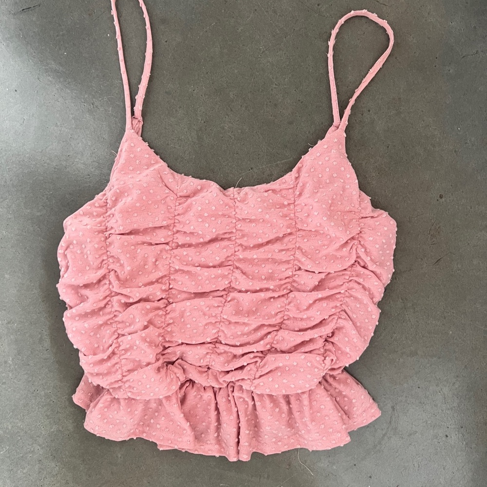 Pink crop tank top NWOT